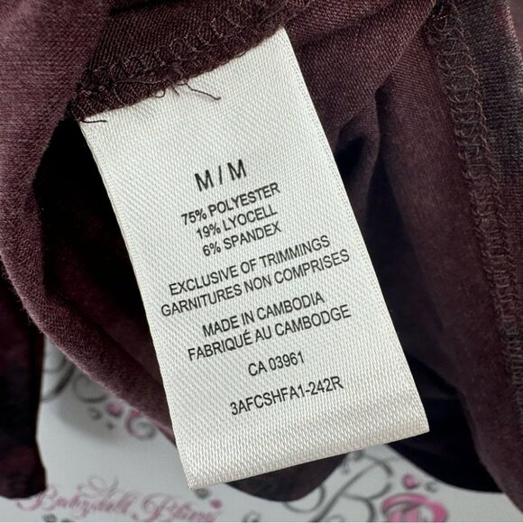 Shambala top twist tie front red and black light wash style stretchy soft butter - Picture 5 of 6